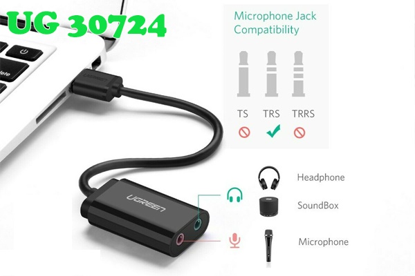 USB Sound 2.0 ra 3.5mm Ugreen 30724